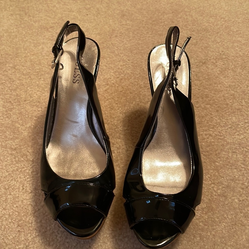 Guess wedges, size 8, black